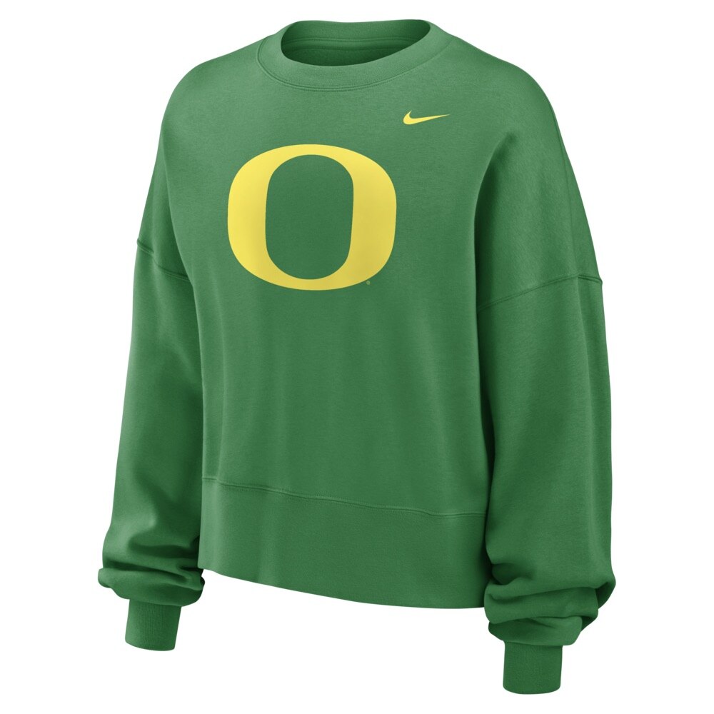 Classic Oregon O, Nike, Green, Pullover, Women, Essential, Sweatshirt, 795234